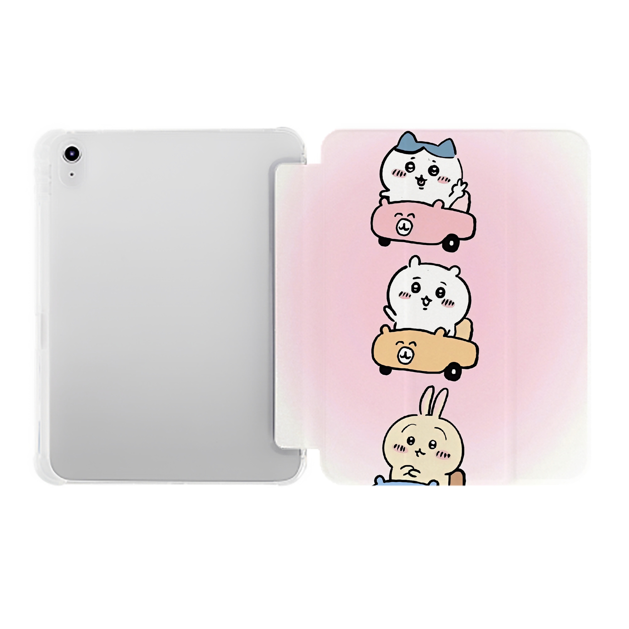 （画像用） ちいかわ Chii-kawa IPad ケース ペン収納付き 三つ折りスタンド PUレザー×シリコン 対応機種9.5/10.5/10.9インチ